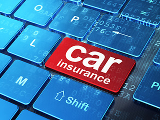 Image showing Insurance concept: Car Insurance on computer keyboard background