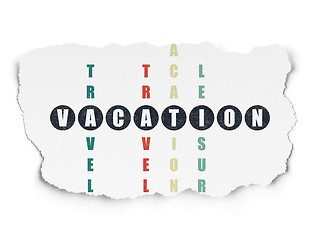 Image showing Tourism concept: Vacation in Crossword Puzzle