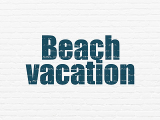 Image showing Travel concept: Beach Vacation on wall background
