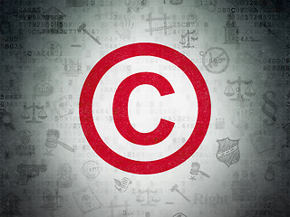 Image showing Law concept: Copyright on Digital Paper background