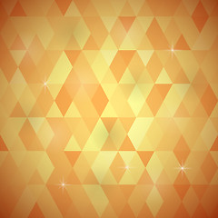 Image showing Orange Geometric Retro Mosaic Pattern