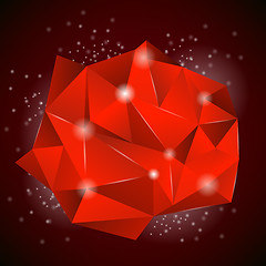 Image showing Red Polygonal Stone