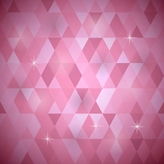 Image showing Pink Geometric Retro Mosaic Pattern