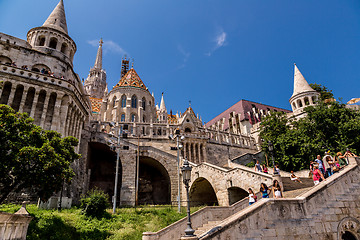 Image showing Eurtopa, Hungary, Budapest, Fishermen\'s Bastion. One of the land