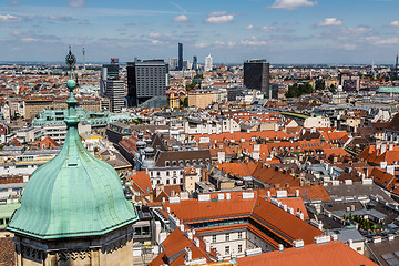 Image showing Panorama of Vienna from St. Stephen\'s Cathedral