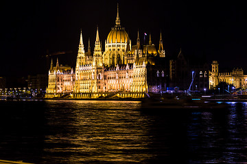 Image showing Budapest Parliament building in Hungary at twilight.