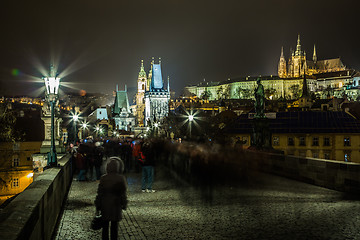 Image showing Karlov or charles bridge in Prague