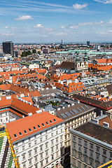 Image showing Panorama of Vienna from St. Stephen\'s Cathedral