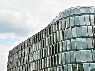 Image showing Modern curvy building glass