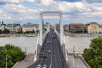 Image showing Elisabeth Bridge, Budapest, frontal view