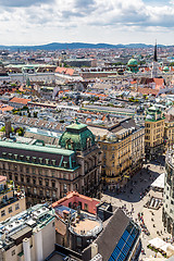 Image showing Panorama of Vienna from St. Stephen\'s Cathedral