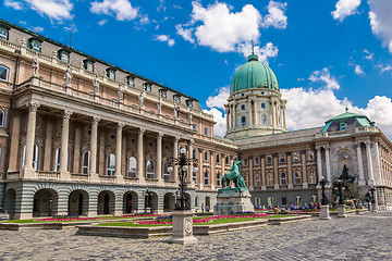 Image showing Budapest, Buda Castle or Royal Palace with horse statue, Hungary