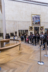 Image showing Visitors take photo of Leonardo DaVinci\'s \