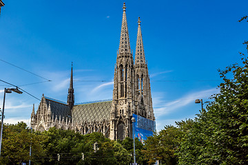 Image showing Vienna, Austria - famous Votivkirche ,Votive Church