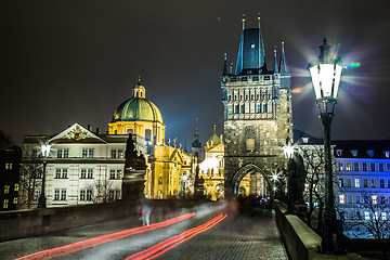 Image showing Karlov or charles bridge in Prague