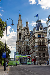 Image showing Side View of Vienna City Hall
