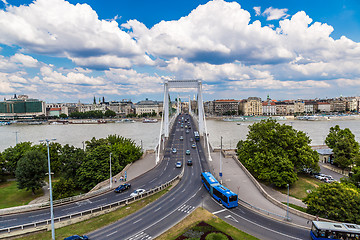 Image showing Elisabeth Bridge, Budapest, frontal view