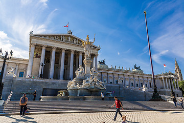 Image showing Austrian Parliament Building, Vienna, Austria