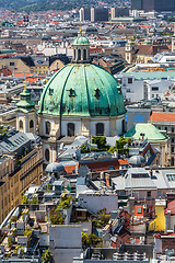 Image showing Panorama of Vienna from St. Stephen\'s Cathedral