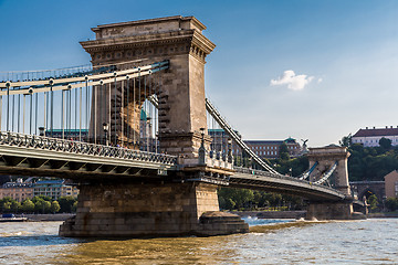 Image showing The Szechenyi Chain Bridge in Budapest