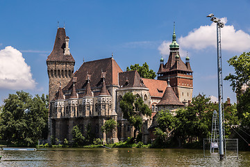 Image showing The Vajdahunyad castle, Budapest main city park