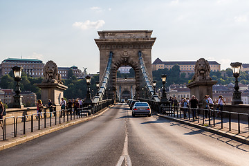 Image showing The Szechenyi Chain Bridge in Budapest