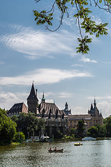 Image showing The Vajdahunyad castle, Budapest main city park