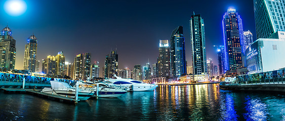 Image showing Dubai Marina cityscape, UAE