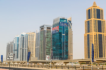 Image showing Dubai downtown. East, United Arab Emirates architecture