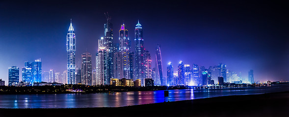 Image showing Dubai Marina cityscape, UAE