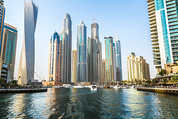 Image showing Dubai Marina cityscape, UAE