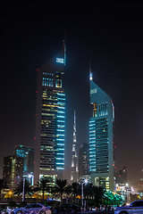 Image showing Dubai Dowtown at ngiht, United Arab Emirates