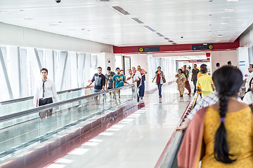 Image showing Automatic Stairs at Dubai Metro Station