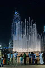 Image showing Address Hotel in the downtown Dubai area overlooks the famous da