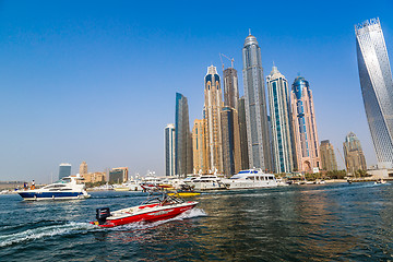 Image showing Dubai Marina cityscape, UAE