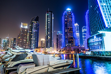 Image showing Dubai Marina cityscape, UAE