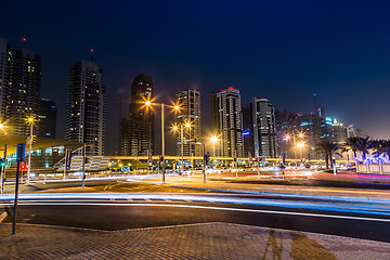 Image showing Dubai Dowtown at ngiht, United Arab Emirates