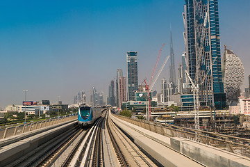 Image showing Dubai metro railway