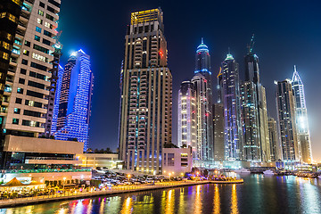 Image showing Dubai Marina cityscape, UAE