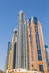 Image showing Dubai Marina cityscape, UAE