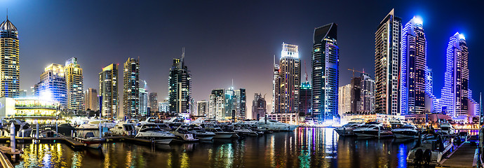 Image showing Dubai Marina cityscape, UAE