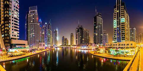 Image showing Dubai Marina cityscape, UAE