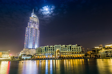 Image showing Address Hotel in the downtown Dubai area overlooks the famous da