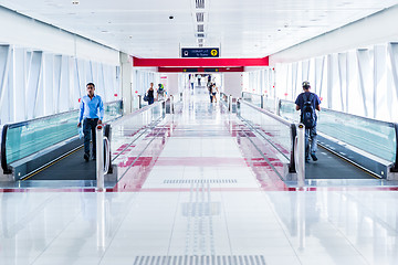 Image showing Automatic Stairs at Dubai Metro Station