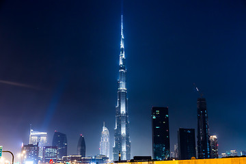 Image showing Dubai panorama and Burj Khalifa is currently the tallest buildin