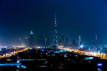 Image showing Dubai panorama and Burj Khalifa is currently the tallest buildin