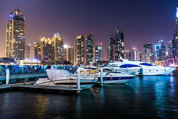 Image showing Dubai Marina cityscape, UAE