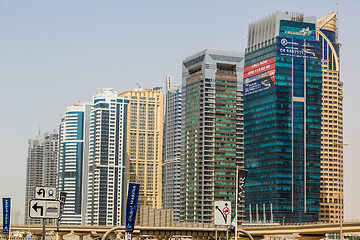 Image showing Dubai downtown. East, United Arab Emirates architecture