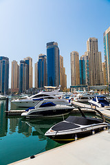 Image showing Dubai Marina cityscape, UAE