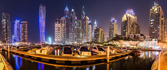 Image showing Dubai Marina cityscape, UAE